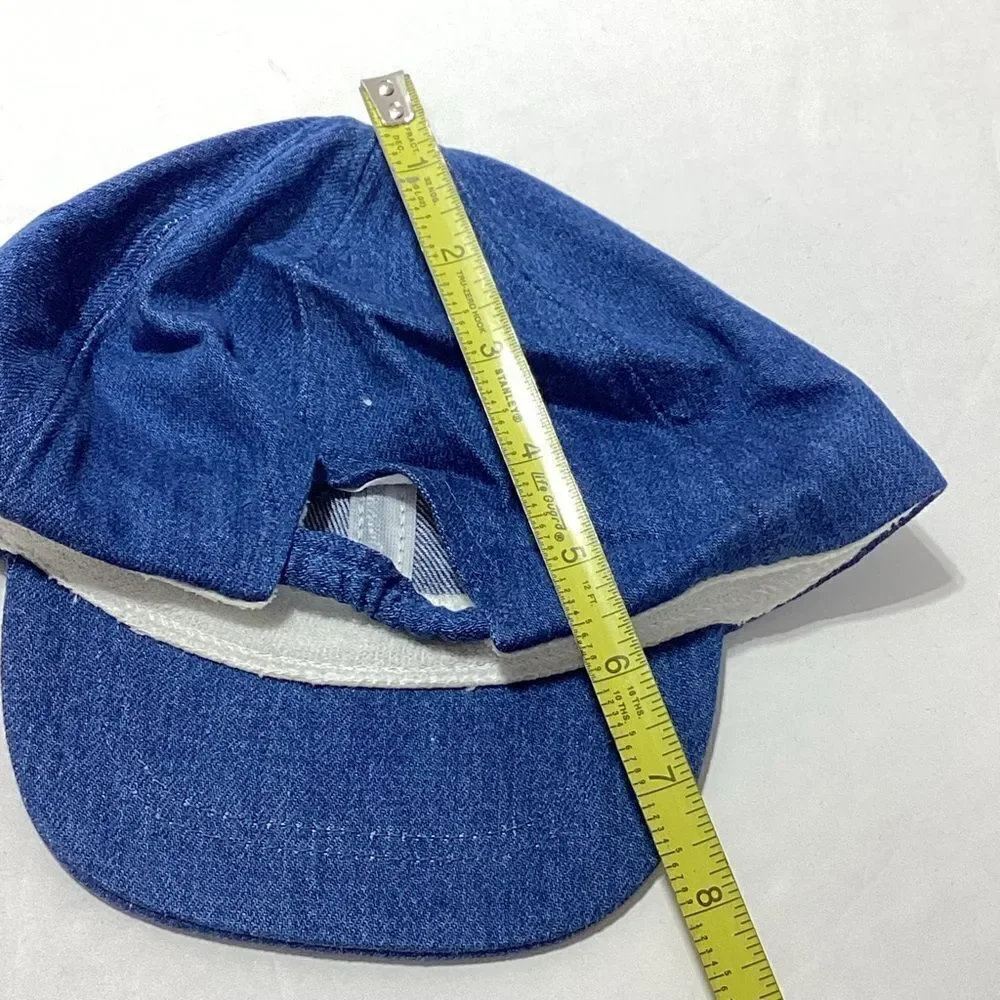 Storybook Heirlooms Denim Cap with Red Heart Accents Vintage Hat NOS Valentine